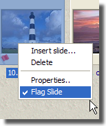 Slide show image marker