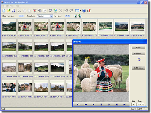 Slide Software Flash Creation Screen